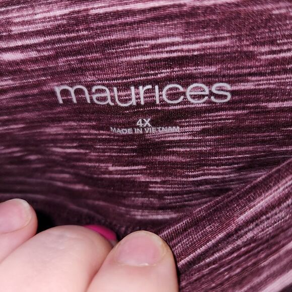 4X Plussize Super High Rise Red Space Dye Pocket Luxe Legging Stretch Activewear - Picture 6 of 8